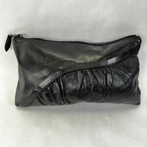 Vintage Antonia 80's Genuine Leather Clutch Bag Evening Cocktail